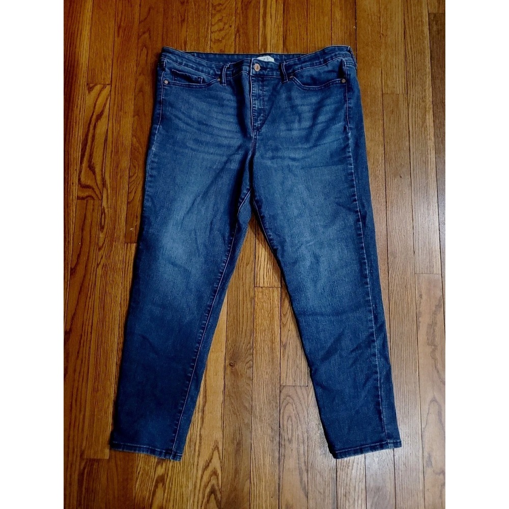 EUC Sofia Vergara Womens Dark Rinse Sofia Mid-Rise Skinny Ankle Jeans Sz 16